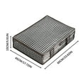thumbnail image 1 of Foldable Sturdy Under Bed Storage Box with Handles & Clear Window, Zipper Lid, Blankets Clothes Comforters Storage Bin Organizer for Bedroom and Closet, 24X 18 X 6 Inch, 1 of 8