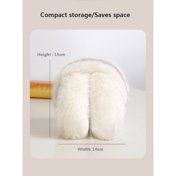 Foldable Suede Winter Earmuffs, Brown