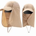 thumbnail image 1 of Foldable Sun Cap, Fishing Hats, UPF 50+ Protection Caps with Face Mask Neck Flap, 1 of 7