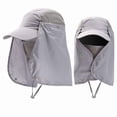 thumbnail image 1 of Foldable Sun Cap, Fishing Hats, UPF 50+ Protection Caps with Face Mask Neck Flap, 1 of 6