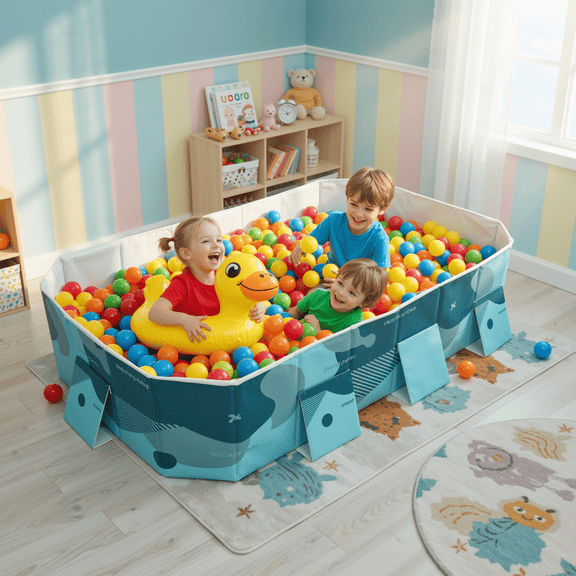 Foldable Ball Pit for Toddlers, 89 in Ocean Ball Pool, Play Pit Gift for Kids for Indoor Outdoor, Green