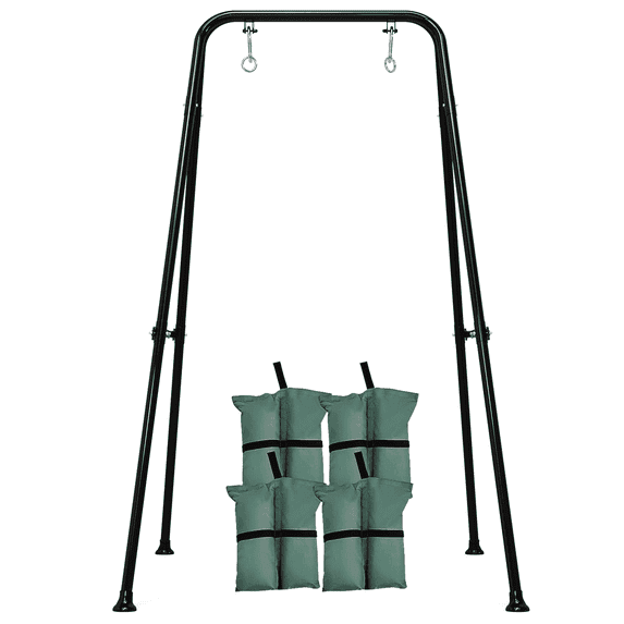Foldable Swing Stand for Kids, Toddler Swing Frame, Metal Swing Sets for Backyard, Outdoor/Indoor, Fits for Most of the Toddlers Swings, Black