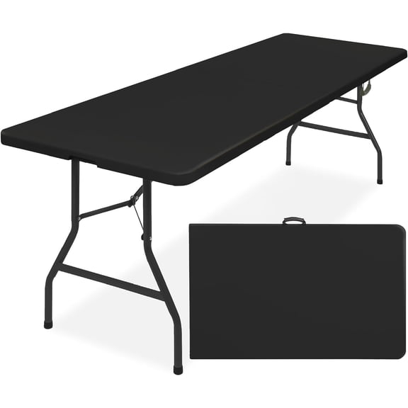 Simpli Magic Portable Folding Table Foldable Outdoor Table for Picnics, Parties, & Camping, 8 ft
