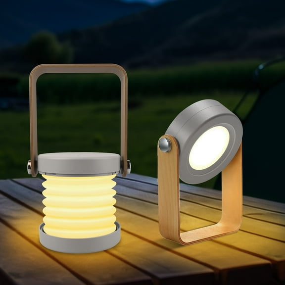 Foldable Table Lamp, TSV Portable Folding Telescopic Night Light, Rechargeable LED Lantern Lamp, Dimmable Led Reading Light, 360 Rotatable Lantern Flashlight
