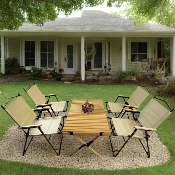 Foldable Table - Sturdy Armrests - Patio Entertaining