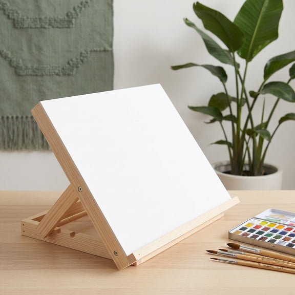 Foldable Tabletop Easel, Lightweight Portable Wood Drawing Easel, Adjustable Sketching Painting Board Stand for Students, Artists & Kids