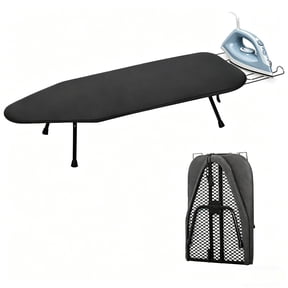 Small Tabletop Ironing Board, Heavy Duty Metal Panel Iron Board with Iron Rest, 8mm Thicken Cotton Padding and Heat Resistant Cover, 31.5"x11.8"x6.2"