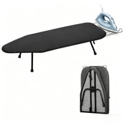 Small Tabletop Ironing Board, Heavy Duty Metal Panel Iron Board with Iron Rest, 8mm Thicken Cotton Padding and Heat Resistant Cover, 31.5"x11.8"x6.2"