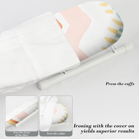 Foldable Tabletop Ironing Board with Iron Rest - Compact Mini Iron Board with Heat Resistant Cotton Cover & Non-Slip Feet , Space Saving Folding Ironing Helper for Home , Apartment , Dorm