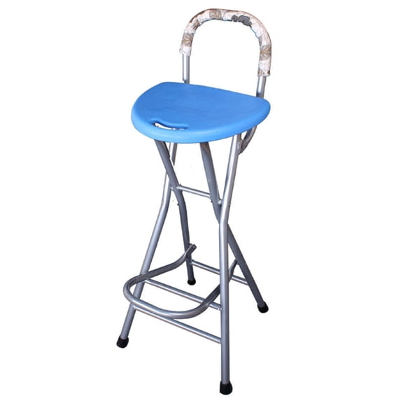 Foldable Tall Stools Folding Stool Fishing Stool Chair Front Desk Chair with Footrest Bar Stool Portable