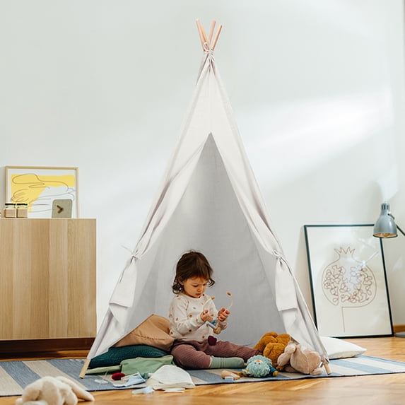 Foldable Teepee Tent for Kids Children Playing House Indoor Outdoor Christmas Decor