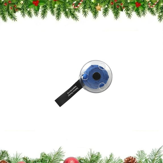 Foldable Telescopic Small Disc Shopping Bag - Portable Reusable One-Pull Multifunctional Storage Bag# Blue