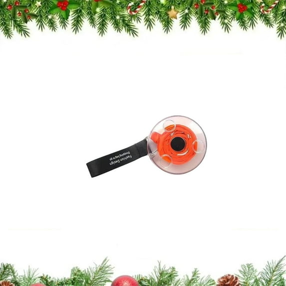 Foldable Telescopic Small Disc Shopping Bag - Portable Reusable One-Pull Multifunctional Storage Bag# Orange