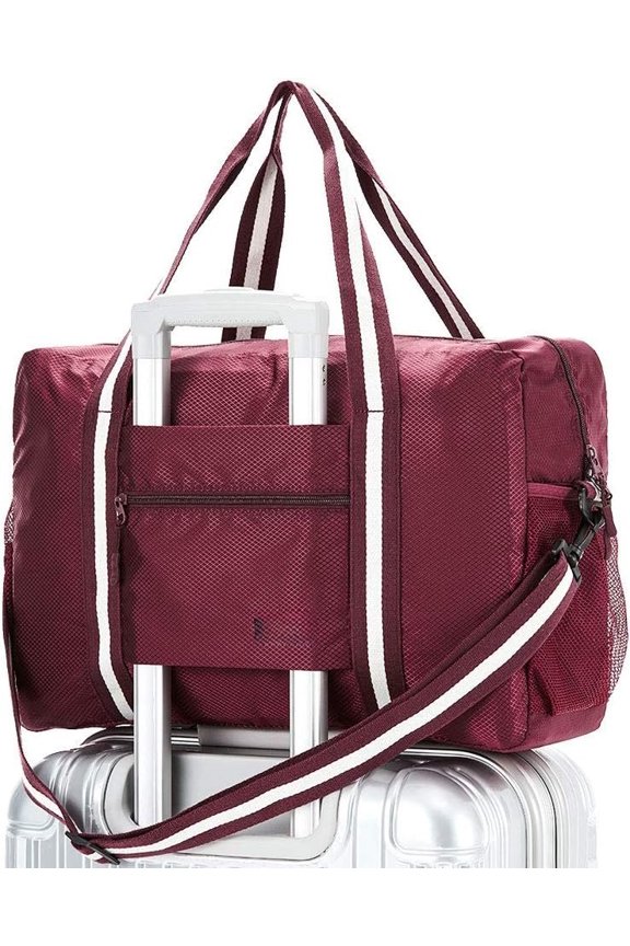 Foldable Tote Bag for Travel Expandable Lightweight Carry Luggage 22L Packable Duffle Bag for Traveling