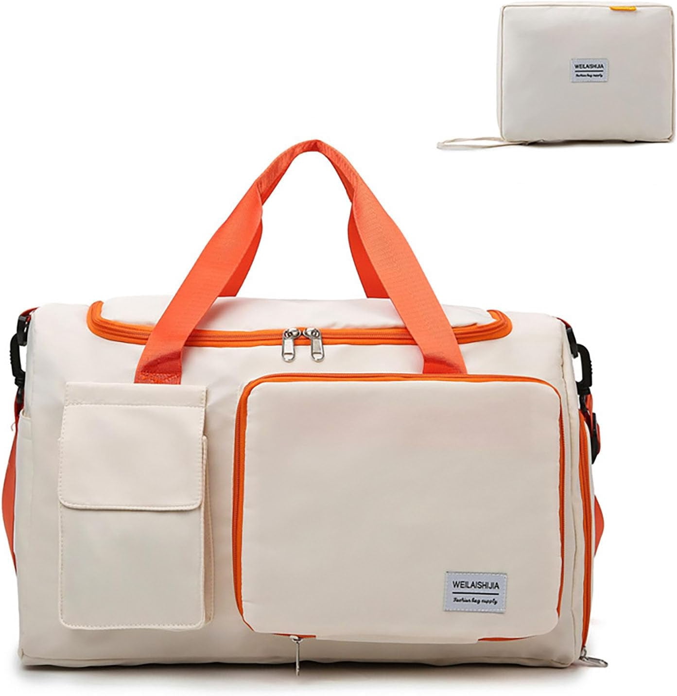 Foldable Tote Travel Duffel Bag Dry Wet Separation Sports Duffle Bag ...