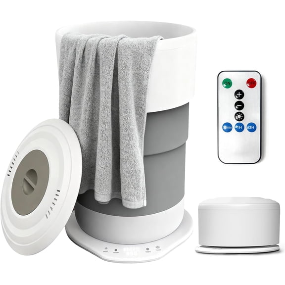 Foldable Towel Warmer Bucket, Hot Towel Heater with Timer &  Shut Off, Fits  40x70" Towels, Bathrobes & Blankets, Quick Heating  Towel Warmer for Bathroom and