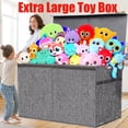 thumbnail image 1 of VICTORICH Extra Large Children's Collapsible Toy Storage Fabric 32 gal Kids Room Toy Chests, Gray, 1 of 8