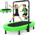 thumbnail image 1 of Foldable Trampoline, Mini Rebounder Trampoline with Adjustable Handle, Exercise Trampoline, Parent-Child Kids Twins Trampoline Max Load 220lbs, 1 of 6