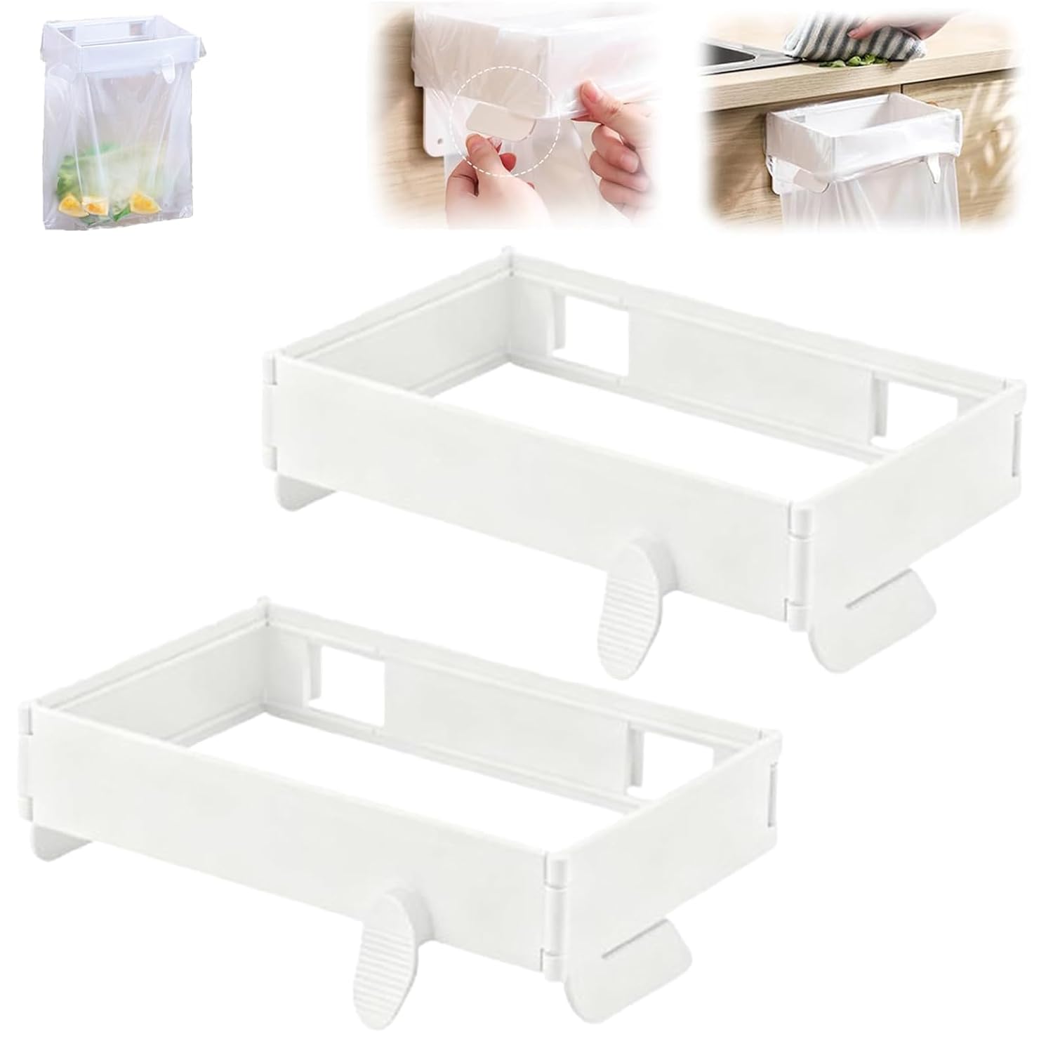 Garbage Bag Rack Stack Foldable Trash Bag Holder Wall Mounted Collapsible Garbage Bag Rack ...