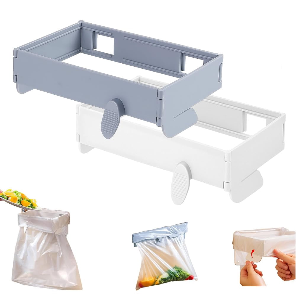 Garbage Bag Rack Stack Foldable Trash Bag Holder, Wall Mounted Garbage Bag Holder Under Sink ...