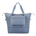 thumbnail image 1 of Foldable Travel Bag with Wet Dry Separation, Carry-On Hand Luggage, Purple Mesh, 42 x 21 x 27 cm, 1 of 7