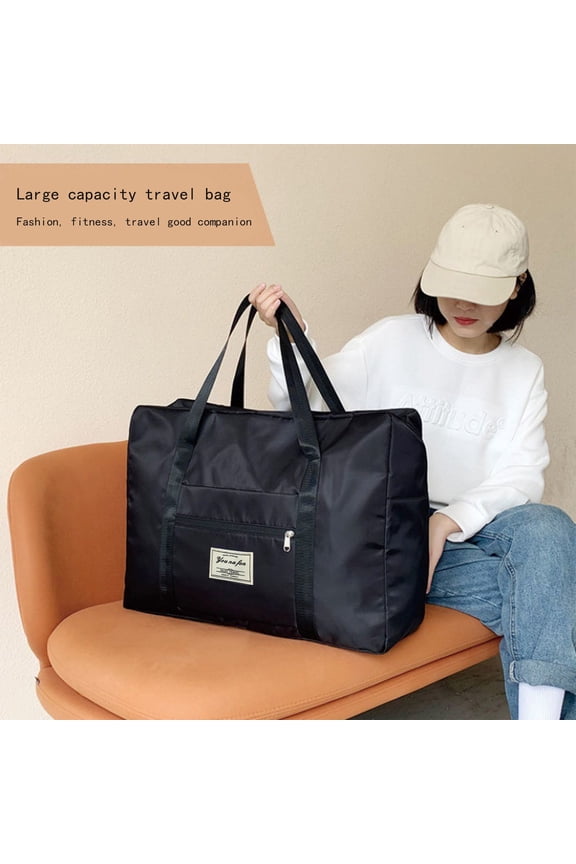 Foldable Travel Duffel Bag,Light Foldable Nylon Water Resistant Gym Bag Canvas Duffel,Expandable Gym Bags Sports Tote Bag,Duffle Bags for Weekend Travel for Women and Men