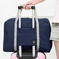 thumbnail image 1 of Foldable Travel Duffel Tote Bag, Spirit Airlines Approved Personal Item, Water Resistant Packable Gym Weekender Overnight Carry On Luggage for Men Women(Blue,One Size), 1 of 7