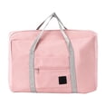 thumbnail image 1 of Foldable Travel Duffle Bag Large Capacity Weekend Carry On Organizer With Luggage Sleeve For Vacations Pink, 1 of 6