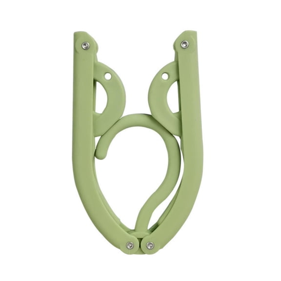 Foldable Travel Hanger (Collapsible Hanger, Portable Clothes Hook), Green Foldable Travel Hanger, Retractable Portable Hanger for Clothes Travel, Portable Hook, Suitcase Accessory, Hotel Closet