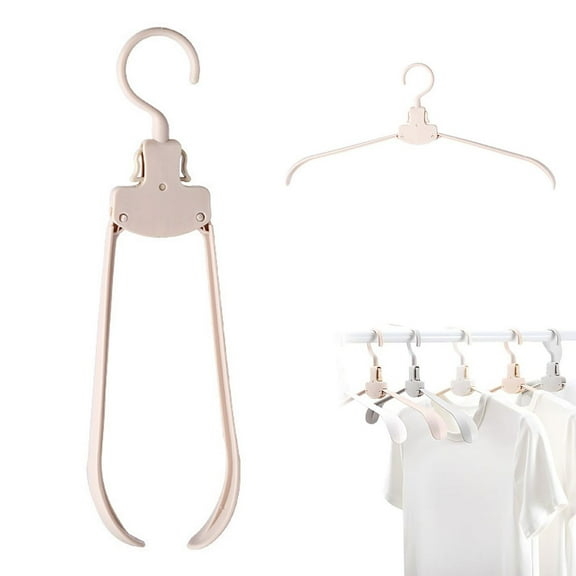 Foldable Travel Hangers 6-Pack, Space Saving Clothes Hanger Organizer for Suitcase, RV & Cruise, Wrinkle-Free Garment Drying Rack with Non-Slip Shoulders Clearance!