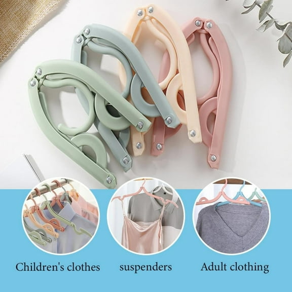 Foldable Travel Hangers, Travel Hangers Cruise Ship Essentials Accessories Portable Folding Clothes Hanger, Space Saving Clothes Hangers for Travel Dormitory School Hotel Clearance
