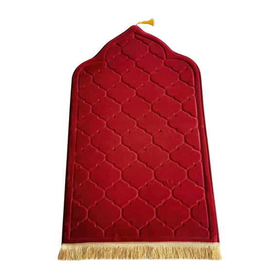 Foldable Travel Prayer Mat, Soft Thick Kneeling Floor Carpet with Non-Slip Dots, Portable Embossed Mat for Home Office Church, Holiday Gift