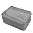 thumbnail image 1 of Foldable Travel Shoe Storage Bag - Portable 11.8x8.2in Organizer for Shoes/Clothes, Carrying Case Fits in Suitcases (Gray), 1 of 8