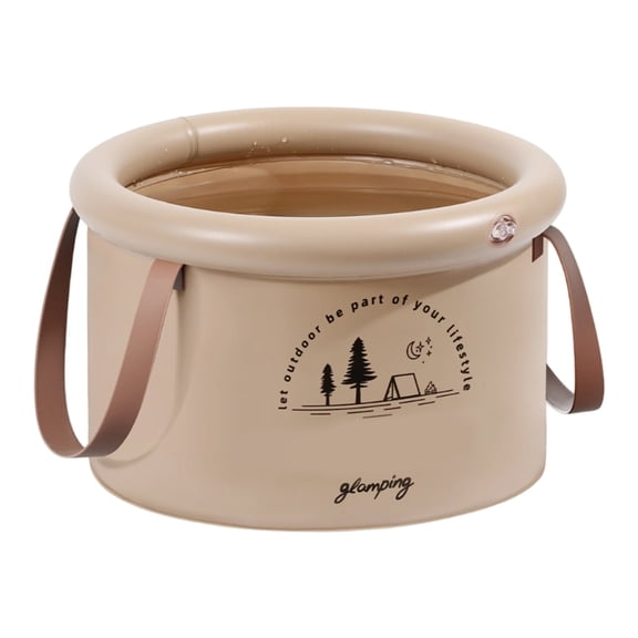 Foldable Travel Sink With Thickened Leakproof Silicone Bucket Ideal For Outdoor Washing And Water Storage Needs