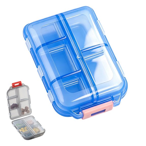 Foldable Travel Storage Box, 10 Compartment Portable Travel Storage Box, Pocket Small Storage Box, Wallet.
