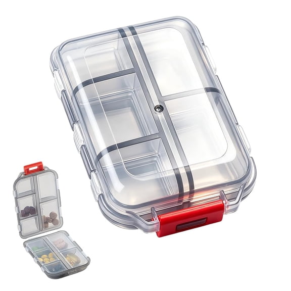 Foldable Travel Storage Box, 10 Compartment Portable Travel Storage Box, Pocket Small Storage Box, Wallet.