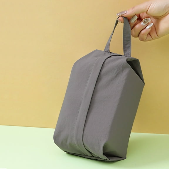 Foldable Travel Storage Organizer Bag Multifunctional Hand Carry Clothes Shoe Compartment for Business Trips Home Organization Compact Lightweight(Gray)