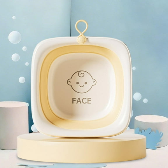 Foldable Travel Wash Basin - Compact Portable Rectangular Plastic Tub for Dormitory Camping Home Use - Space Saving Storage Design