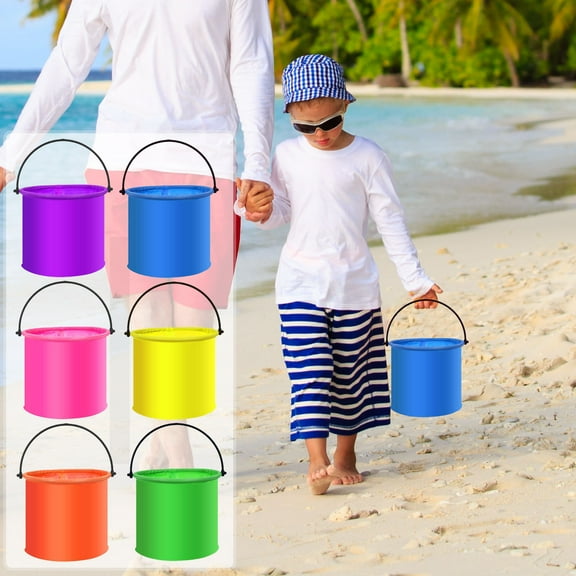 Foldable Travel Water Bucket Portable Collapsible Container with Handle for Outdoor Camping Hiking Fishing Picnics Car Wash Emergency Water Use