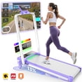thumbnail image 1 of Foldable Treadmill with 10% Incline Upgrade 3.5HP Low Noise Walking Pad Treadmill with Handle Bar 4 in 1 Portable Under Desk Treadmills for Home/Office, 350Lbs Capacity, APP & Remote Control, 1 of 9