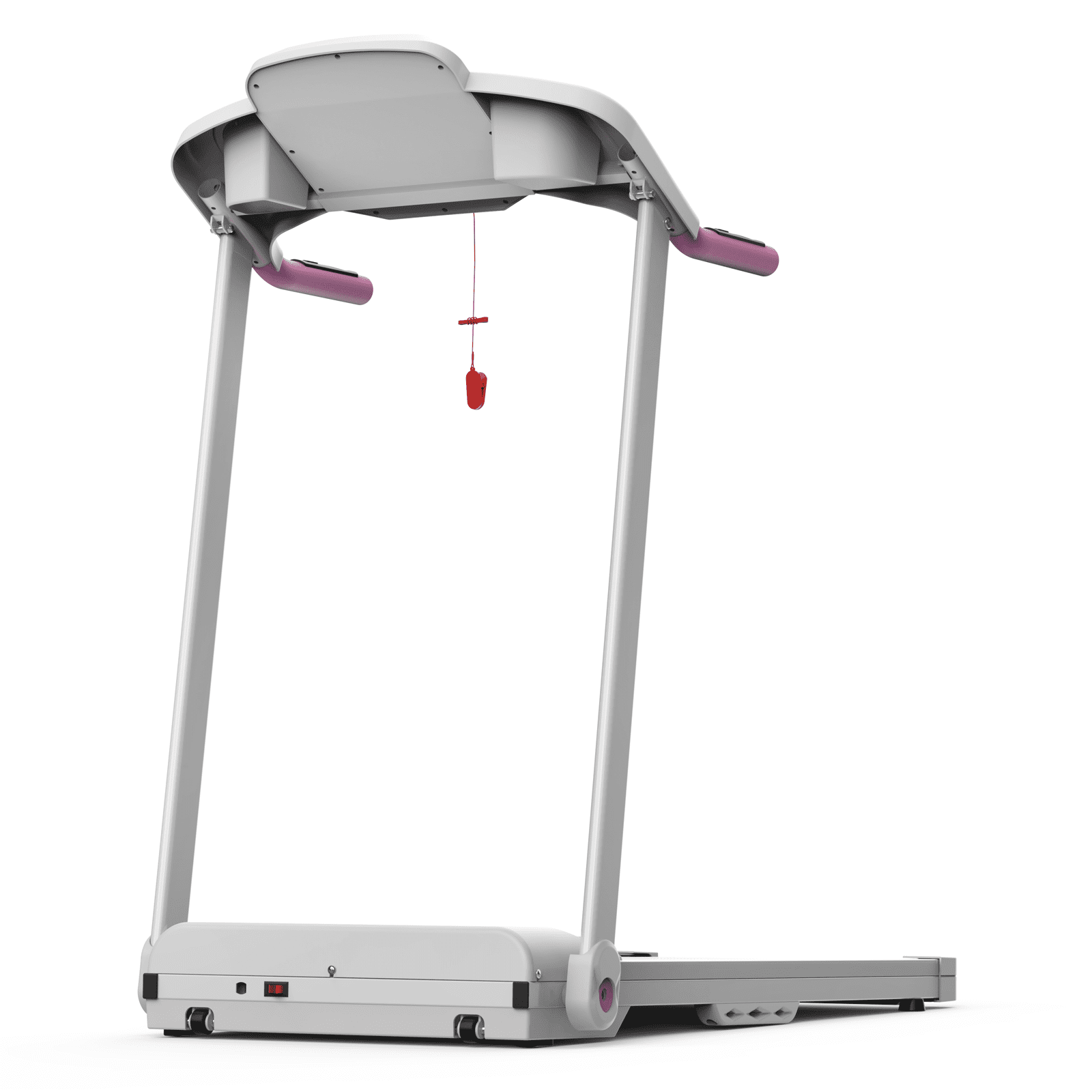 Foldable Treadmill 2.5HP, Electric Folding Treadmill for Home Gym with 265 LBS Capacity, Quiet Running Walking Machine, Shock Absorption, Easy Storage, White & Pink