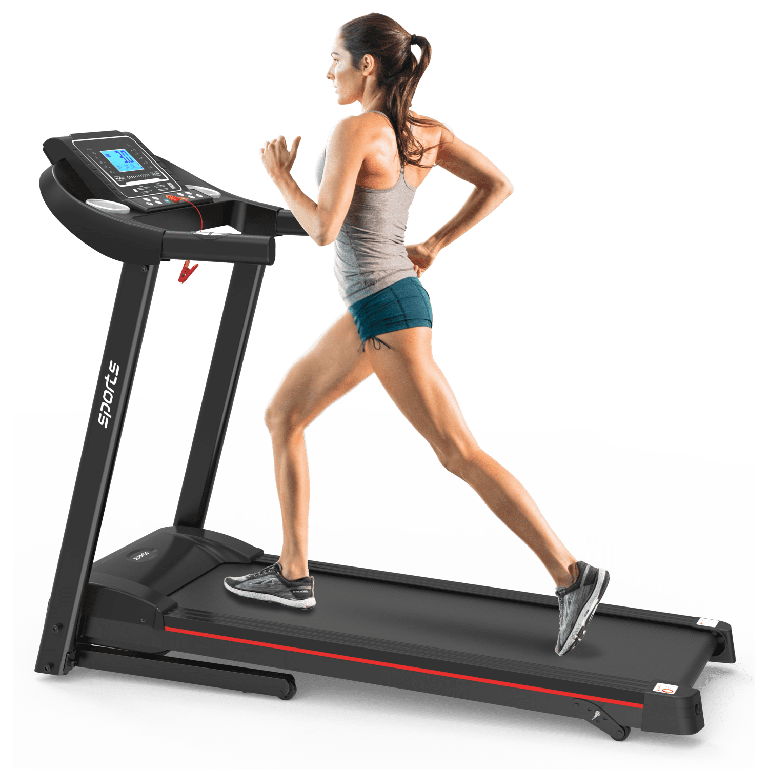 Foldable Treadmill with Incline, Folding Treadmill for Home Workout, Electric Walking Running Treadmill Machine 5" LCD Screen 250 LB Capacity Bluetooth Music