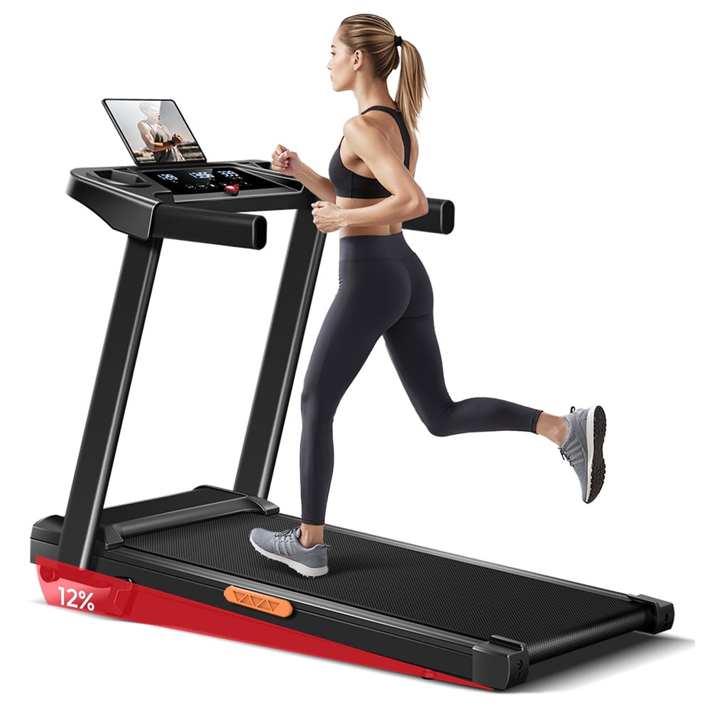 Foldable Treadmill with 12% Incline, 3.0 HP Motor, and LED Display, Low-Noise,Wide Running Surface – Maximum Load 136KG ROBORE SF10