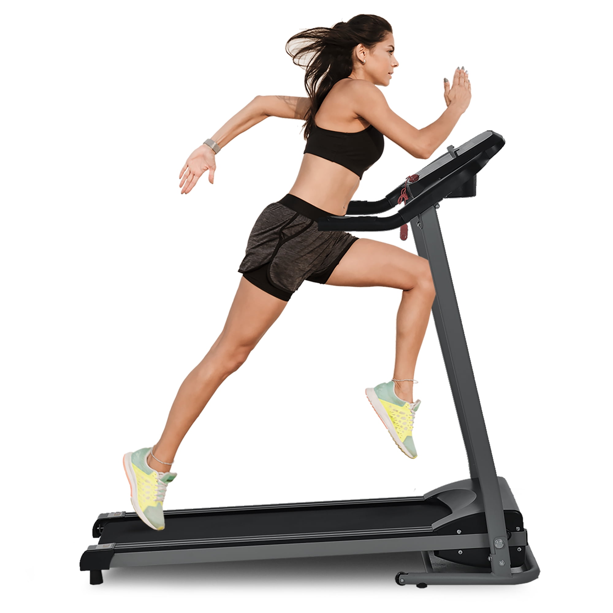 Foldable Treadmills for Home and Office,2.5hp Horsepower 220lbs Weight Bearing Portable Folding Treadmill, Adjustable Display, 3Pre Set Programs, Heart Rate Sensor