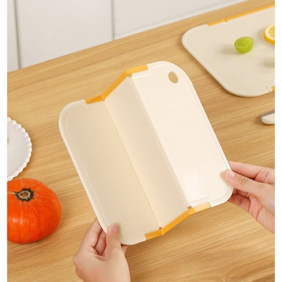 Foldable Tri-Section Food Safe Cutting Board with Non-Slip Base for Camping, Picnics, and RV Kitchen Prep of Fruits, Vegetables, and Meats