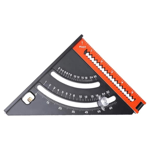 Foldable Triangle Angle Ruler Aluminum Alloy Woodworking Measuring Tool