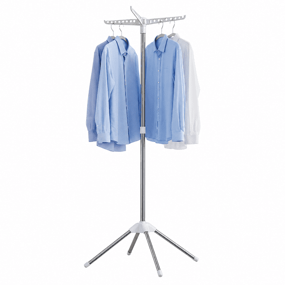 59 Inch Foldable Indoor Clothes Drying Rack with Rotating Rail ...