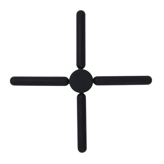 Foldable Trivets Insulation Mat,Silicone Trivet Mat,Folding Trivets,Pot Holder,Mats for Home Kitchen,Non-Slip Silicone Pot Holder, Insulated Table Dish Mat Tableware Placemat,(Black)