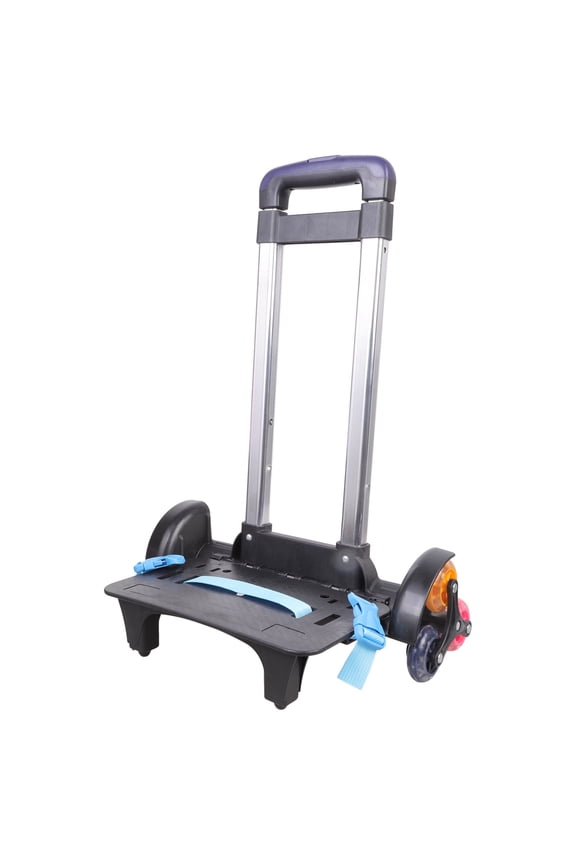 Foldable Trolley Cart 6 Wheels Backpack Trolley with Telescopic Handle Luggage Travel Hand Cart for Student Boy Girl