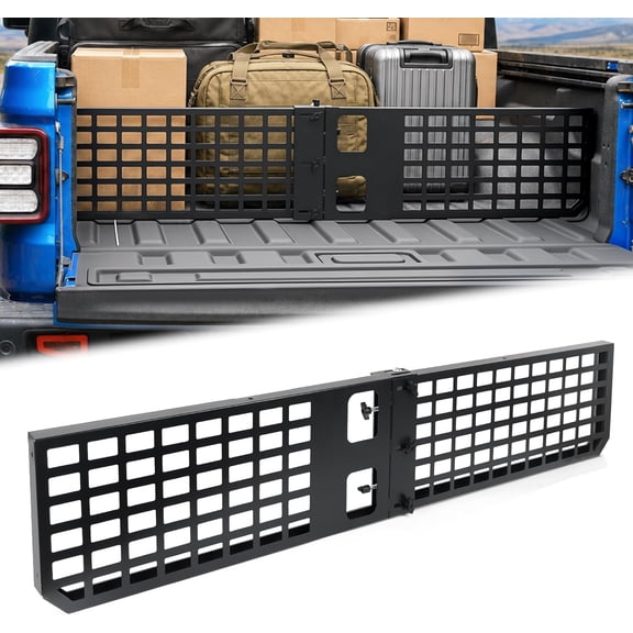 Foldable Truck Bed Divider Cargo Manager Molle Panel for 2020-2026 Jeep Gladiator JT Cargo Divider Trunk Organizer